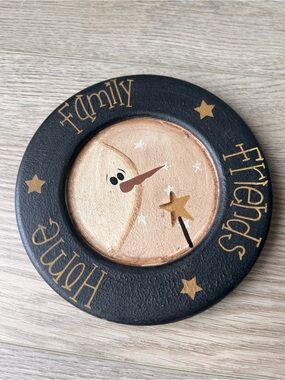 Primitive 6” Snowman Home-Family-Friends Decorative Plate